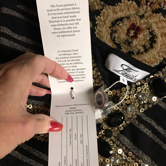 Faust Paris designer knit dress. Size small new - Picture 3 of 6